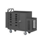 Maintenance cart, 6 drawers with locking bar, 9 yellow bins, ladder hanger, storage space and ergonomic handle, 22-3/16 x 54-1/16 x 41-1/8