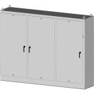 304 Stainless Steel Heavy Duty Free-Standing Three-Door Disconnect Enclosure With Handle & 3-Point Mechanism NEMA 3R,4,4X,12,13&IP66 Sub-Panel Included,72x117.50x18