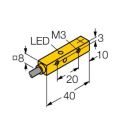 Rectangular Inductive Proximity Sensor - Non-Embeddable - Sn 4 mm - DC - NPN Ni4U-Q8SE-AN6X