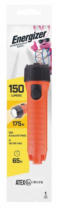 Intrinsically Safe 2D LED Flashlight, 150 Max Lumens, Ribbed Casing ...