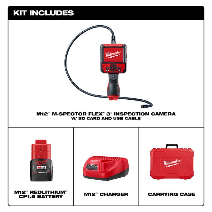 Milwaukee 2315 21 M12 12 Volt Lithium Ion Cordless M SPECTOR FLEX
