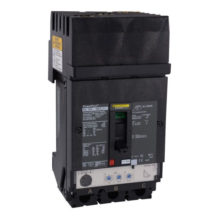 PowerPact H I-Line Circuit Breaker, Micrologic3.2S,150A, 3P, 600V, 50kA