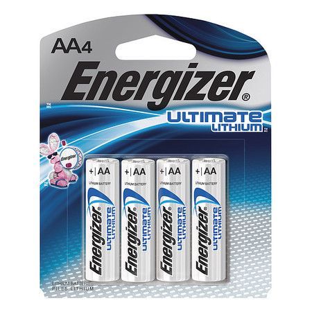 Energizer E301311200 Battery AA Ultimate Lthium, 4-batteries/pack Sold And  Price As Pack 24 Packs Per Case. Sold In Multiples Of Full Case Only