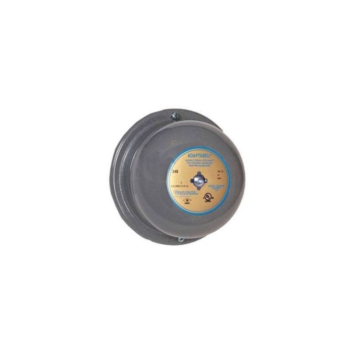 Edwards Signaling 340-4G5 24VAC 98dB at 1M/88dB at 10' Gray Die-Cast  Vibrating Bell