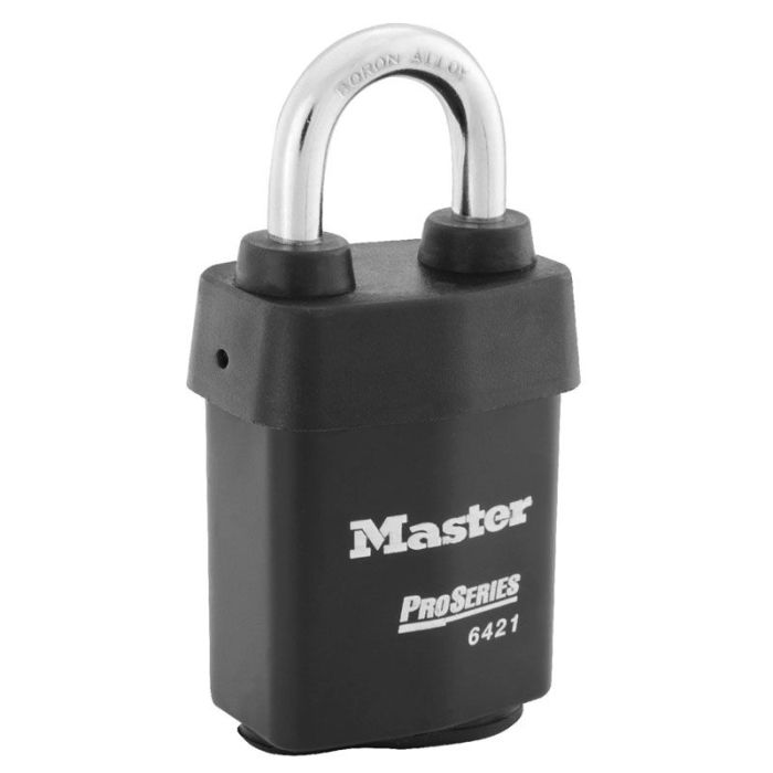 Master Lock 2-1/8" Black Heavy Steel Keyed Alike Interchangeable Core  Padlock
