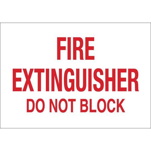 Fire Extinguisher 7"x10" Plastic Safety Sign ansi osha 