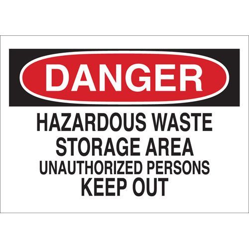 Storage Outfall Sign Hazardous Chemical Storage Area Sign