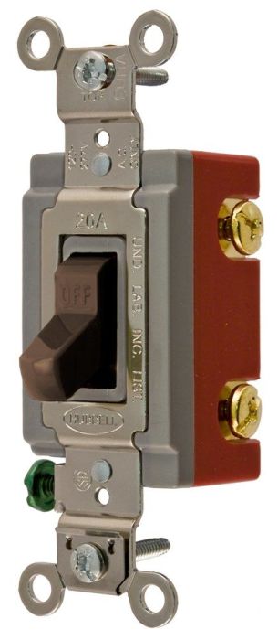 Hubbell Kellems HBL1221 120/277VAC 20A 1Pole Brown Thermoplastic