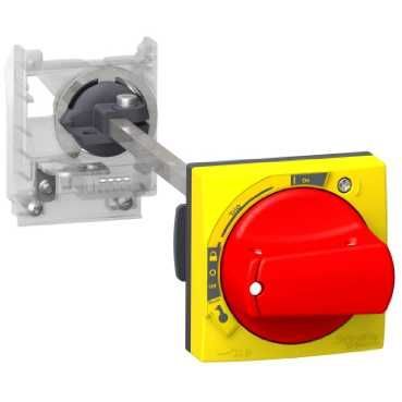 Padlockable Rotary Operator Square D by Schneider GV2APN02 Red/Yellow ON/OFF Legend Square ...