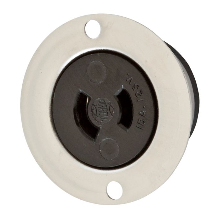 Twist Lock Flanged Inlet, 15 Amp, 125 VAC, 2P2W, ML-1R, Screw Terminal ...