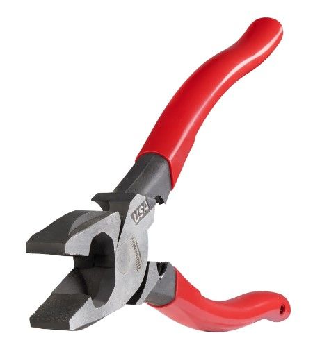 9 Inch Lineman's Pliers with Thread Cleaner, Dipped Handles