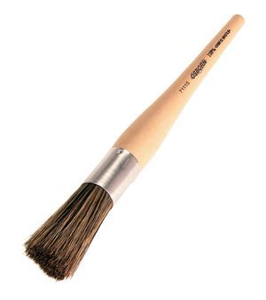 Pure Grey China Bristle Round Size 10 Sash Tool Brush - 1-1/16
