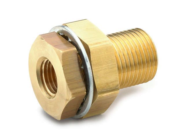 Parker 207ACBH-2 1/8 Inch FNPT X 1/8 Inch FNPT 400 PSI Brass Bulkhead ...