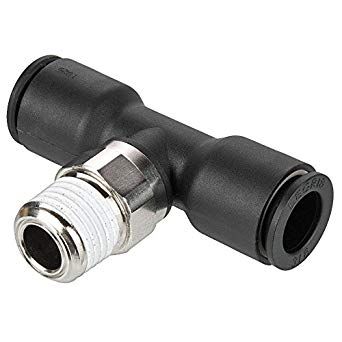 1/8 and 10 Parker 372PLP-2-0-pk10 Composite Push-To-Connect Fitting Tube to Tube Nylon Glass Reinforced 6.6 Push-To-Connect and UNF Branch Tee 1/8 and 10 Pack of 10