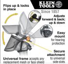 Face Shield for Full Brim Hard Hats, Tinted Lens, Universal Frame Accepts Any Replacement Shield
