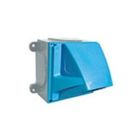 Blue Poly 70 Degree Angle Adapter with Aluminum Wall Box with 1-1/2" NPT Size 4
