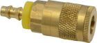 1/4 Inch Quick Connect X 3/8 Inch Push-lock Hose Barb 300 PSI Brass Quick Coupler