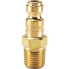 1/4 Inch Quick Connect X 1/4 Inch Male NPTF 1.66 Inch 300 PSI Brass Nipple