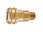 1/4 Inch Push-To-Connect X 3/8 Inch MNPT 300 PSI Brass Quick Coupler