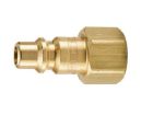 1/4 Inch Quick Connect X 1/4 Inch Female NPTF 1.56 Inch 300 PSI Brass Nipple