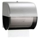 Dispenser Hard Roll Towel Omni No Touch Holds Up To 1000 Ft. Rolls - 10.5"x10"x10" Grey Plastic With Smoke Cover, KCCberly Clark - Holds Towel #'s 01000, 01005, 01040, 01080, 02021, 04142 And 11090