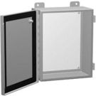 N12 J Box, Hinge Cover w/Panel - 16x14x8 - Steel/Gray