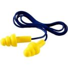 UltraFit™ Reusable Earplug Corded, NRR 25db Rated,Yellow with Blue Cord, 100pr/box