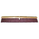 Threaded Tip Push Broom, 18 in OAL, 3-1/4 in Trim, Maroon Polypropylene Bristle