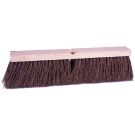 Threaded Tip Push Broom, 24 in OAL, 4 in Trim, Brown Palmyra Bristle