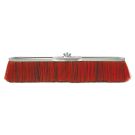 Push Broom, 18 in OAL, 3 in Trim, Medium, Red Polypropylene Bristle