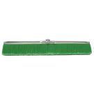 Push Broom, 24 in OAL, 3 in Trim, Fine, Green Polypropylene Bristle