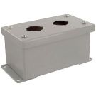 Pushbutton Encl - 2 PB x 22.5mm - Steel/Gray