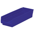 18 Inch Shelf Bins, Blue, OD 17-7/8 Long X 6-5/8 Inch Wide