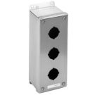 Pushbutton Encl - 3 PB x 30.5mm - 316 SS