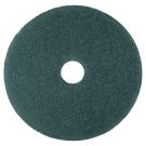 Heavy Duty Floor Scrubbing Pad, 14 Inch dia x 1 Inch, Non-Woven Nylon/Polyester Fiber, Blue
