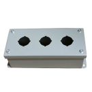 Pushbutton Encl - 3 PB x 22.5mm - Steel/Gray
