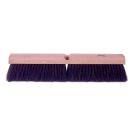 Threaded Tip Push Broom, 18 in OAL, 3 in Trim, Fine, Black Horsehair Bristle