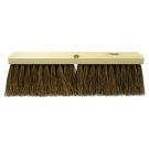 Threaded Tip Push Broom, 16 in OAL, 4 in Trim, Brown Palmyra Bristle