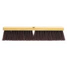 Threaded Tip Push Broom, 18 in OAL, 3-1/4 in Trim, Maroon Polypropylene Bristle