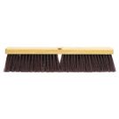 Threaded Tip Push Broom, 24 in OAL, 3-1/4 in Trim, Maroon Polypropylene Bristle