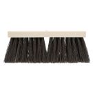 Tapered Tip Push Broom, 16 in OAL, 5-1/4 in Trim, Brown Polypropylene Bristle