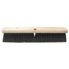 Threaded Tip Push Broom, 24 in OAL, 3 in Trim, Medium, Black Polypropylene Bristle