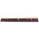 Threaded Tip Push Broom, 36 in OAL, 3-1/4 in Trim, Maroon Polystyrene Bristle