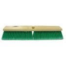 Push Broom, 18 in OAL, 3 in Trim, Fine, Flagged Green Polystyrene Bristle