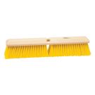 Push Broom, 18 in OAL, 3 in Trim, Medium, Yellow Polypropylene Bristle