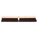 Push Broom, 24 in OAL, 3 in Trim, Coarse, Maroon Polypropylene Bristle
