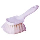 Short Handle Utility Scrub Brush, 8 in L Block, 2 in Nylon Trim