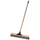 Push Broom, 24 in OAL, 3 in Trim, Black/Gray Polypropylene/Polystyrene Bristle