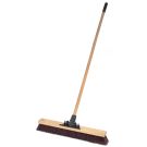 Push Broom, 24 in OAL, 3-1/4 in Trim, Maroon Polypropylene Bristle