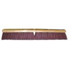 Threaded Tip Push Broom Kit, 18 in OAL, 3-1/4 in Trim, Maroon Polypropylene Bristle; Contains 12 Handles and 12 Sweeps